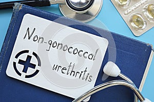 Non-gonococcal urethritis is shown on the conceptual medical photo