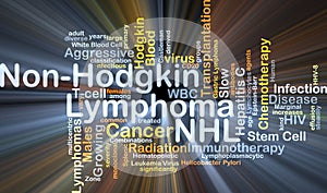 Non-Hodgkin lymphoma NHL background concept glowing photo