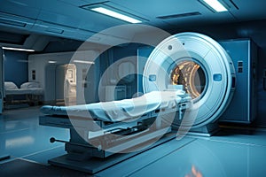 Non-invasive Mri medical machine. Generate Ai photo