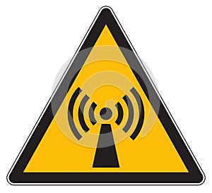 Non ionising electromagnetic radiation sign