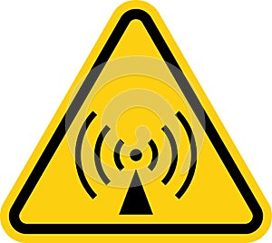 The Non-Ionizing radiation icon. Radiation symbol. Radioactive Nuclear material sign photo