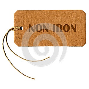 Non iron tag label