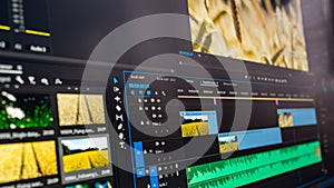 Non-linear video editing timeline photo