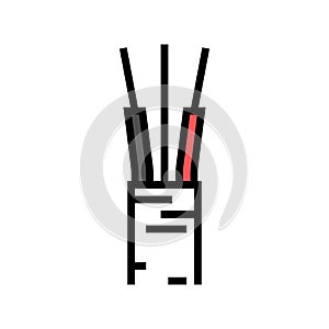 non metallic sheathed wire cable color icon vector illustration