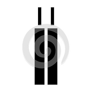 non metallic sheathed wire cable glyph icon vector illustration