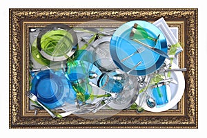 Non-permanent tableware build in a small group