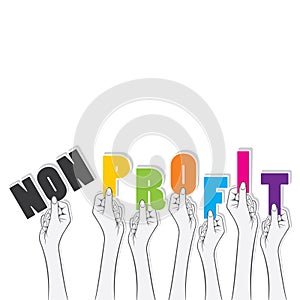 Non-profit turn profit concept design photo