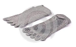 Non-slip yoga toe socks