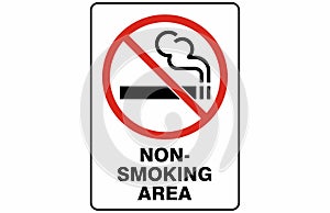 Non-Smoking Area Symbol Sign Vector photo