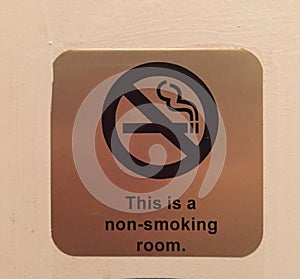 This Is A Non-Smoking Hotel Room