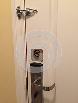 Non-Smoking Hotel Room Door