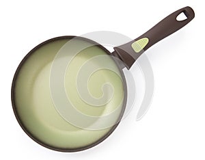 non-stick frying pan isolated on white background