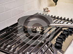 Non stick pan on gas stove