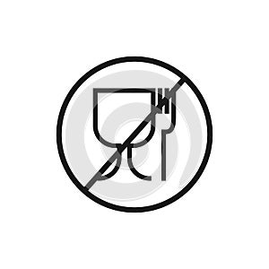 Non-toxic material vector sign. Food unsafe icon. Unsafe plastic symbol