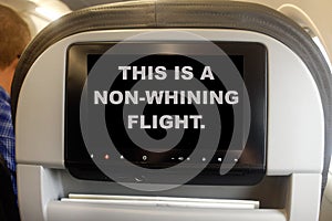 THIS IS A NON-WHINING FLIGHT