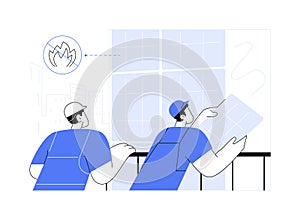 Noncombustible insulation abstract concept vector illustration.