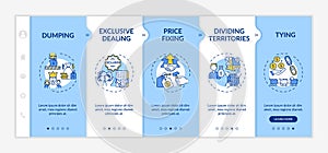 Noncompetitive practices onboarding vector template