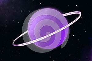 nonexistent planet, space, purple planet