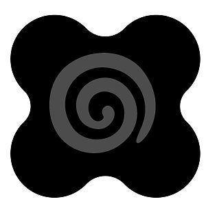 Nonfigural abstract design elements, blobs, splotches