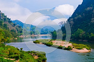 Nong khiaw river, Northern of Laos