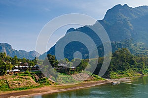 Nong khiaw river, Northern of Laos