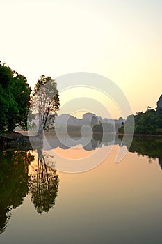 Nong Thale, Krabi Province, Thailand, trees and mountains