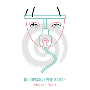 Noninvasive lung ventilation icon