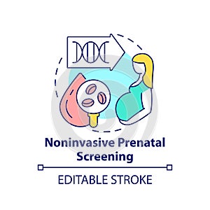 Noninvasive prenatal screening concept icon photo