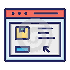 Online order, logistic, marketing, order fully editable vector icon photo