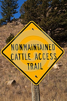 Nonmaintained Cattle Access Trail