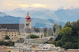 Nonnberg Abbey Bell Tower. Salzburg. Austria