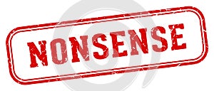 nonsense stamp. nonsense rectangular stamp on white background