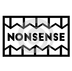NONSENSE stamp on white background