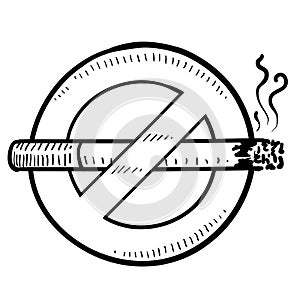 Nonsmoking sign sketch