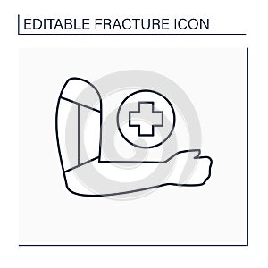 Nonsurgical treatment line icon