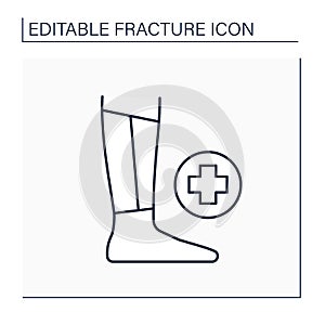 Nonsurgical treatment line icon