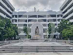 Nonthaburi,Thailand ,Octobet 16, 2019, Beautiful View of Ministry of Public Health, overlooking statue yard and office building.