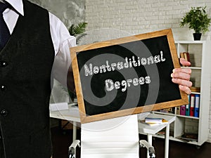 Nontraditional Degrees phrase on the sheet photo
