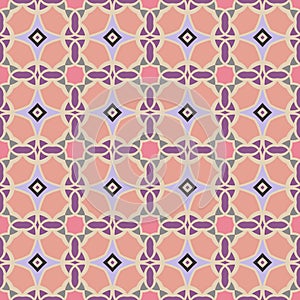 Nontrivial color abstract geometric pattern, vector seamless