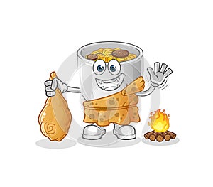 Noodle bowl ancient cartoon. cartoon mascot vector