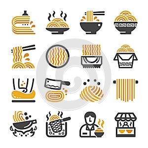 Noodle icon set photo