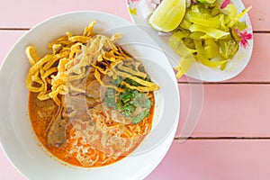 Noodle Khao soi - Traditional Thai Food
