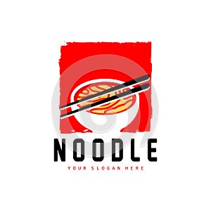 Noodle Logo, Ramen Vector, Chinese Food, Fast Food Restaurant Brand Design, Product Brand, Cafe, Company Logo