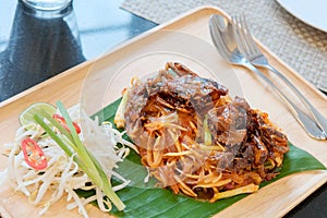 Noodle mix of thai food
