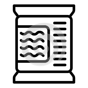 Noodle pack icon outline vector. Japan food