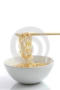 Noodle with pinch by chopsticks