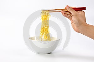 Noodle with pinch chopsticks