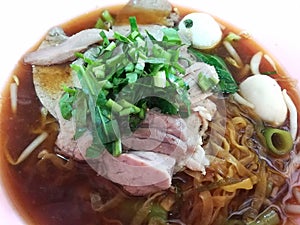 Noodle soup with Thailand vocation herb