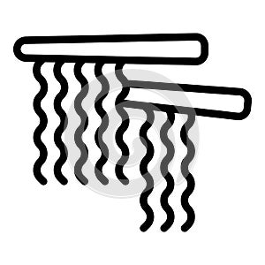 Noodle sticks icon outline vector. Menu cuisine