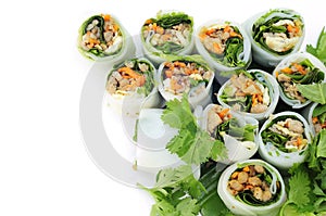 NOODLE Thai apply style vegetables roll.